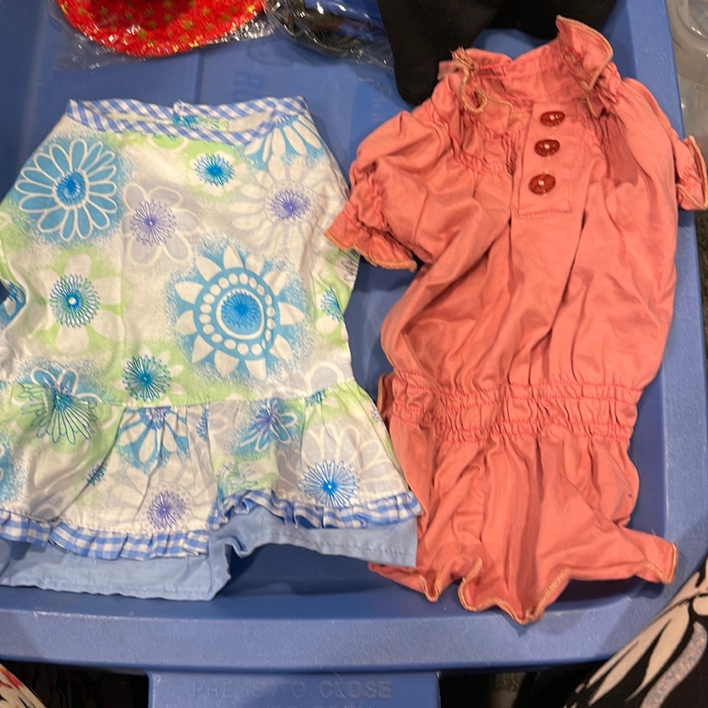 Two doggy dresses